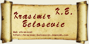 Krasimir Belošević vizit kartica